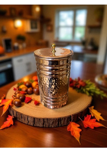 - Kapaklı Saf Bakır Baharatlık – 14 cm Yükseklik, 10 cm Çap, 339 gr Ağırlık, Kalaylı Iç Yüzey, Kahramanmaraş El Işçiliği El Dövmesi Geleneksel Mutfak Aksesuarı fiyatları