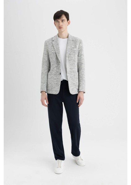 Modern Fit Yarım Astar Düğmeli Cepli Blazer Ceket C6000AX24SP