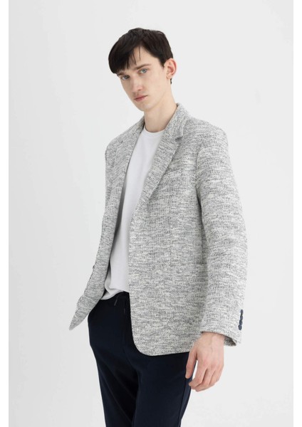 Modern Fit Yarım Astar Düğmeli Cepli Blazer Ceket C6000AX24SP