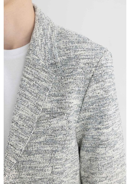 Modern Fit Yarım Astar Düğmeli Cepli Blazer Ceket C6000AX24SP