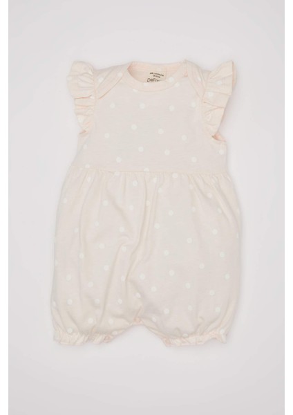 Kız Bebek Yeni Doğan Puantiye Penye Kolsuz Tulum C4369A524SM