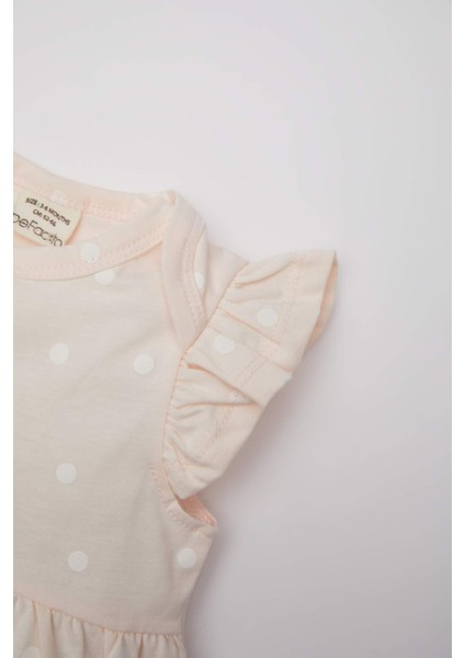 Kız Bebek Yeni Doğan Puantiye Penye Kolsuz Tulum C4369A524SM