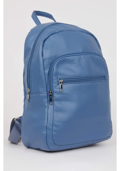 Unisex Suni Deri Okul Sırt Çantası C5606AXNS