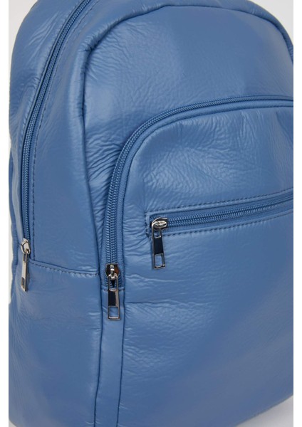 Unisex Suni Deri Okul Sırt Çantası C5606AXNS