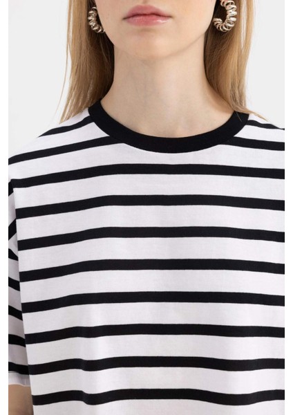 Coool Fitted Çizgili Kısa Kollu Tişört A9046AX24SM