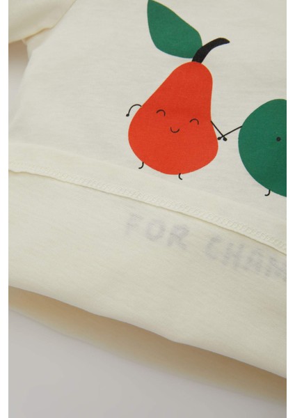 Erkek Bebek Pijama Takım Baskılı Penye Kısa Kollu Beli Lastikli Şortlu Alt