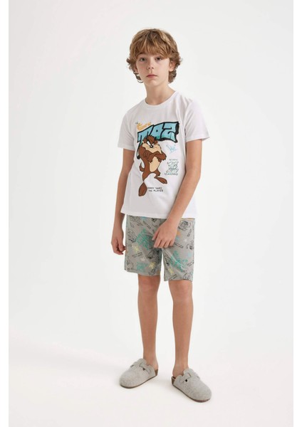 Erkek Çocuk Looney Tunes Kısa Kollu Şortlu Pijama Takımı A2374A824SM