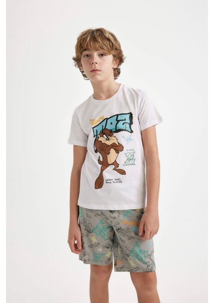 Erkek Çocuk Looney Tunes Kısa Kollu Şortlu Pijama Takımı A2374A824SM