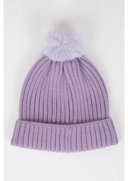 Kız Çocuk 2'li Takım Ponponlu Bere Atkı C7986A824WN