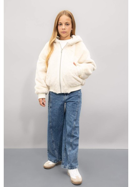 Kız Çocuk Çift Taraflı Kapüşonlu Mont C5339A824WN