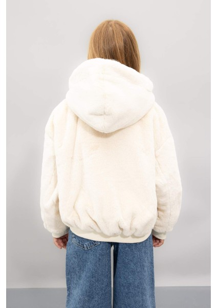 Kız Çocuk Çift Taraflı Kapüşonlu Mont C5339A824WN