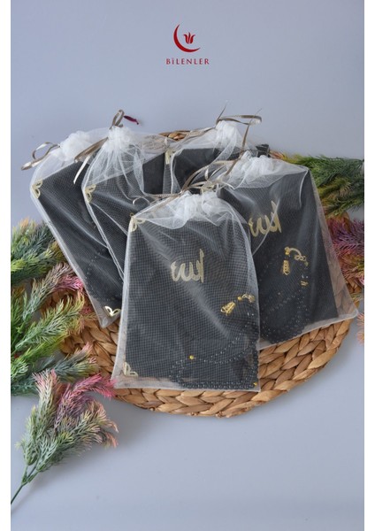 Hediyelik Tül Keseli Kadife Yasin ve Inci Tesbih Seti 1 Adet