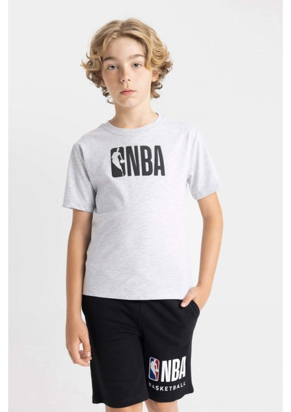 Erkek Çocuk NBA Wordmark Bisiklet Yaka Kısa Kollu Tişört C4258A824HS