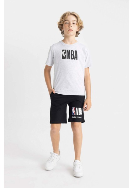 Erkek Çocuk NBA Wordmark Bisiklet Yaka Kısa Kollu Tişört C4258A824HS