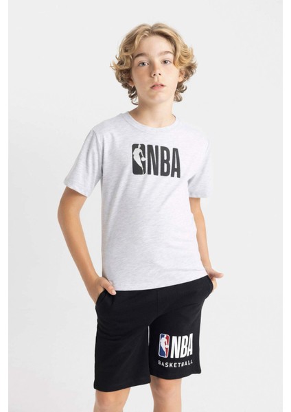 Erkek Çocuk NBA Wordmark Bisiklet Yaka Kısa Kollu Tişört C4258A824HS