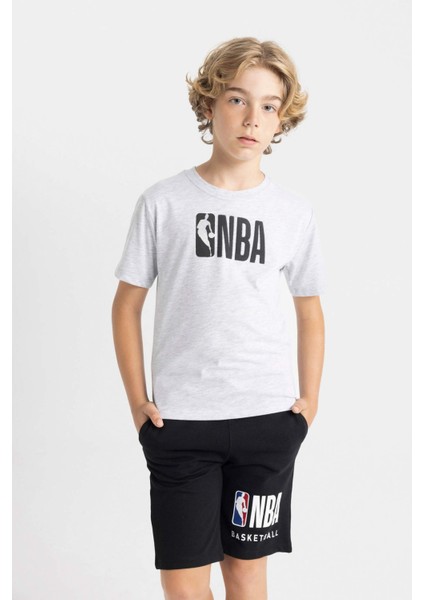 Erkek Çocuk NBA Wordmark Bisiklet Yaka Kısa Kollu Tişört C4258A824HS