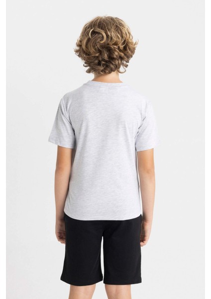 Erkek Çocuk NBA Wordmark Bisiklet Yaka Kısa Kollu Tişört C4258A824HS