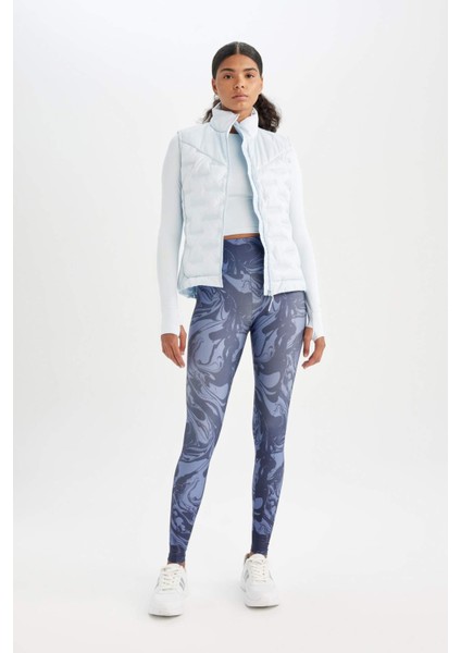 Fit Su İtici Kapitone Astarlı Fermuarlı Cepli Sporcu Yelek C5749AX24AU