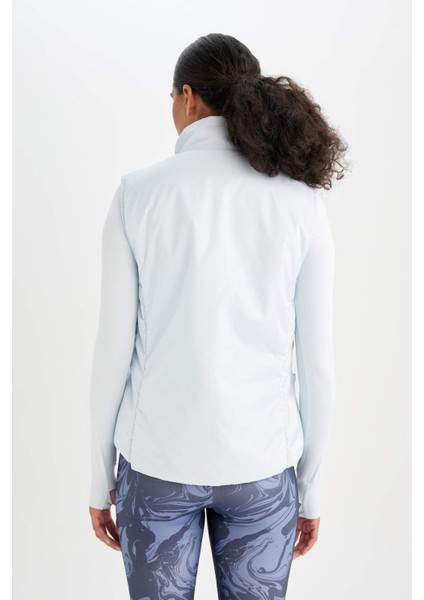 Fit Su İtici Kapitone Astarlı Fermuarlı Cepli Sporcu Yelek C5749AX24AU