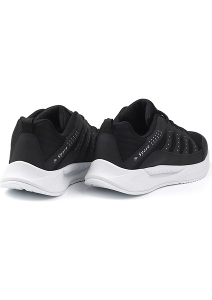 Erkek Siyah Beyaz Günlük Spor Ayakkabı Rahat Yürüyüş Sneaker Hafif Tabanlı indirimleri