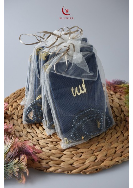 Hediyelik Tül Keseli Kadife Yasin ve Inci Tesbih Seti 5 Adet fiyatları