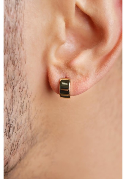 14 Ayar Altın Geniş Halka Küpe Erkek fiyatları