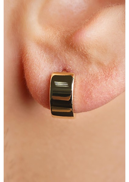 14 Ayar Altın Geniş Halka Küpe Erkek fırsatları