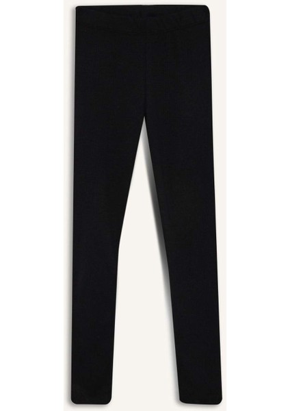 Kız Çocuk 2'li Takım Baskılı Sweatshirt Basic Düz Uzun Tayt A6808A824AU