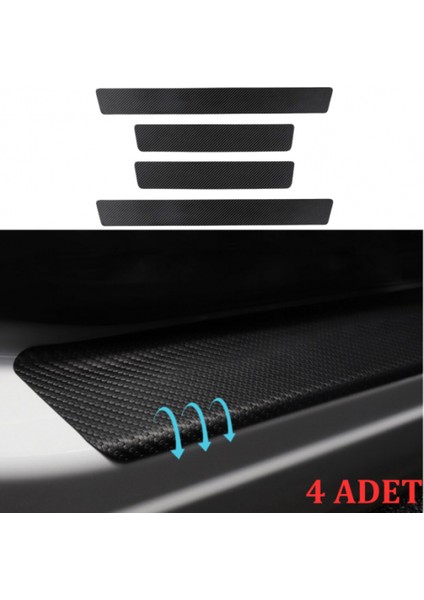 Hyundai Kona Için Özel Uyumlu Oto Kapı Eşikleri Sticker Karbon 4 Adet modelleri