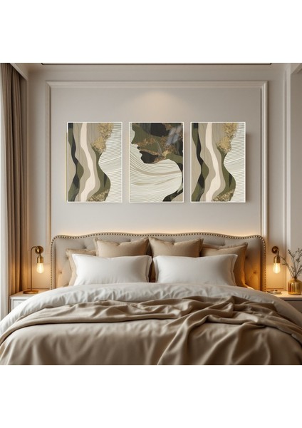 :temperli Cam Üçlü Set Tablo, Tablo, Üçlü Tablo, Uv Baskı, Cam Tablo, 3’lü Set, CUT016