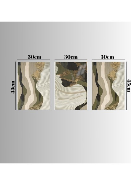 :temperli Cam Üçlü Set Tablo, Tablo, Üçlü Tablo, Uv Baskı, Cam Tablo, 3’lü Set, CUT016