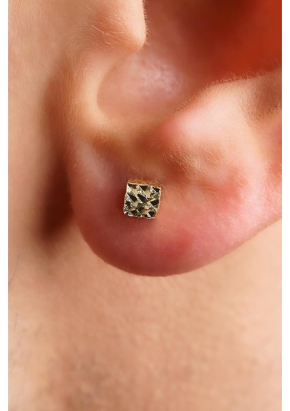 14 Ayar Altın Kalem Işlemeli Küp Küpe Erkek fırsatları