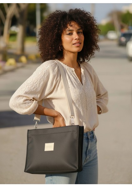 Kadın Denim Görünümlü Spor Bez Çanta fiyatları