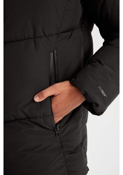 Fit Su İtici Mont Kapüşonlu Polar Astarlı Fermuarlı Su Geçirmez A1553AX24WN