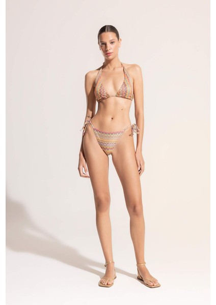 x Ayje Desenli Bağcıklı Bikini Altı C6157AX24HS