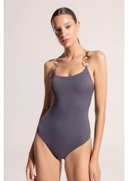 Ayje x DeFacto İnce Askılı Tokalı Mayo C3248AX24HS