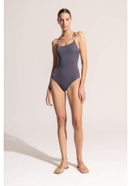 Ayje x DeFacto İnce Askılı Tokalı Mayo C3248AX24HS