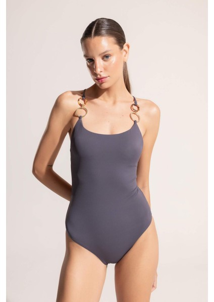 Ayje x DeFacto İnce Askılı Tokalı Mayo C3248AX24HS