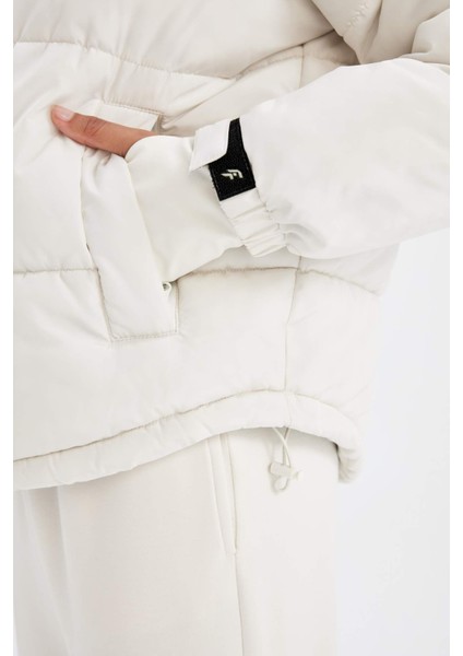 Fit Su İtici Şişme Mont Dik Yaka Fermuarlı Cepli Z1438AZ24WN