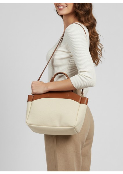 Keten Kumaş Makyaj Çantalı Kadın El ve Omuz Çantası modelleri