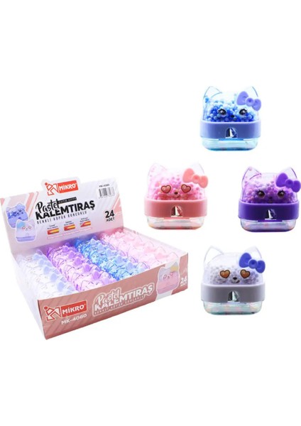 MK-4060 Renkli Köpük Boncuklu Cutie Kitty Pastel Kalemtıraş fırsatları