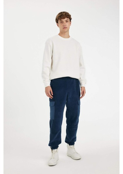 Regular Fit Polar Eşofman Altı Beli Paçası Lastikli Kargo Cepli A7040AX24AU