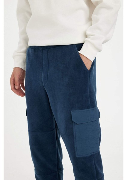 Regular Fit Polar Eşofman Altı Beli Paçası Lastikli Kargo Cepli A7040AX24AU