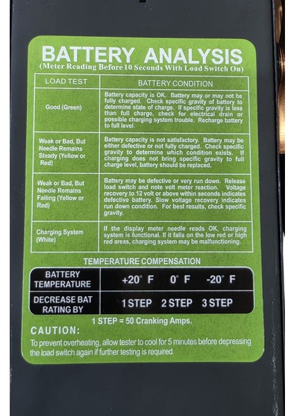 Maxtool Akü Test Cihazı Analog 12V / 6V modelleri