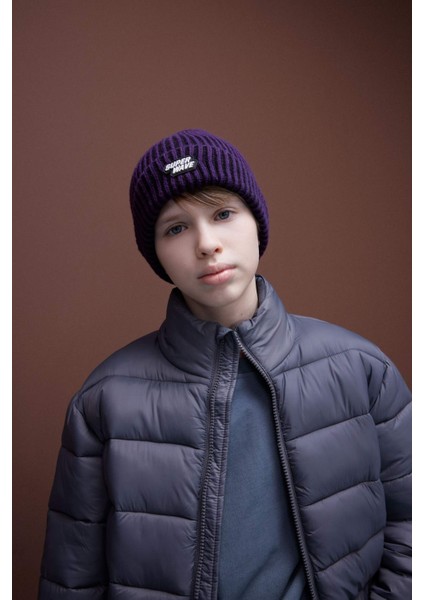 Erkek Çocuk Dokuma Etiketli Bere C8569A824WN