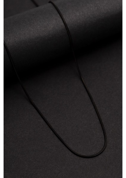 Erkek Çelik Kolye - Snake Yılan Sarp Siyah Erkek Çelik Kolye Zincir Yuvarlak Model fiyatları