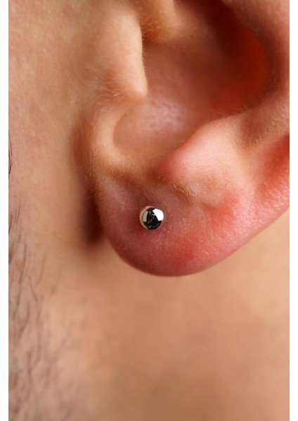 14 Ayar Altın Yuvarlak Top Küpe Erkek indirimleri