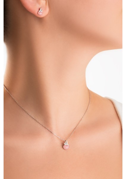 Kalsedon Zarafeti 18 Ayar Beyaz Altın Kaplama 42 cm Gümüş Kolye fiyatları