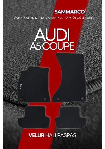 Audi A5 Coupe 2009-2024 Halı Paspas Velur Paspas Kumaş Paspas Oto Paspas modelleri