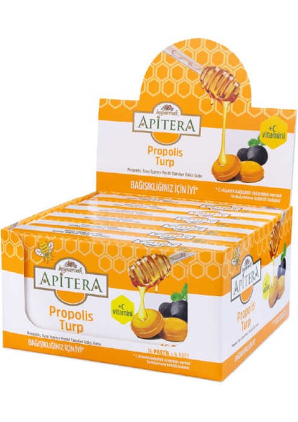 Doğal Bal, Turp, Kurkumin, C Vitamini ve Propolis Içeren Takviye Edici 96’lı Boğaz Pastili